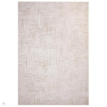 Anders AN12 Modern Subtle Chevron Distressed Space-Dyed Shimmer Soft Raised Textured Low Profile Short Pile Polyblend Cream/Warm Beige/Taupe Rug-Asiatic Carpets-Rug Love - The Most Loved Rug Store